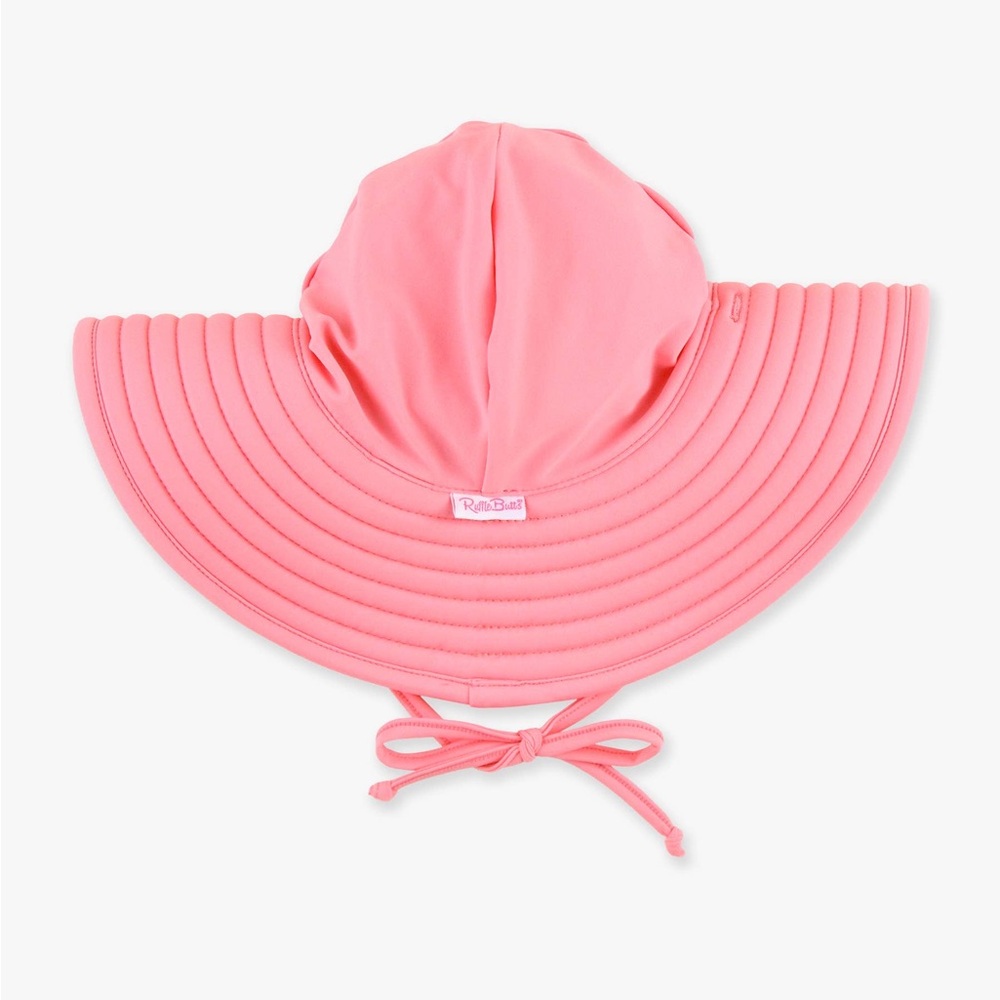RuffleButts Kids Girl Bubblegum Pink Sun Hat 0-12 months 12 months-2T